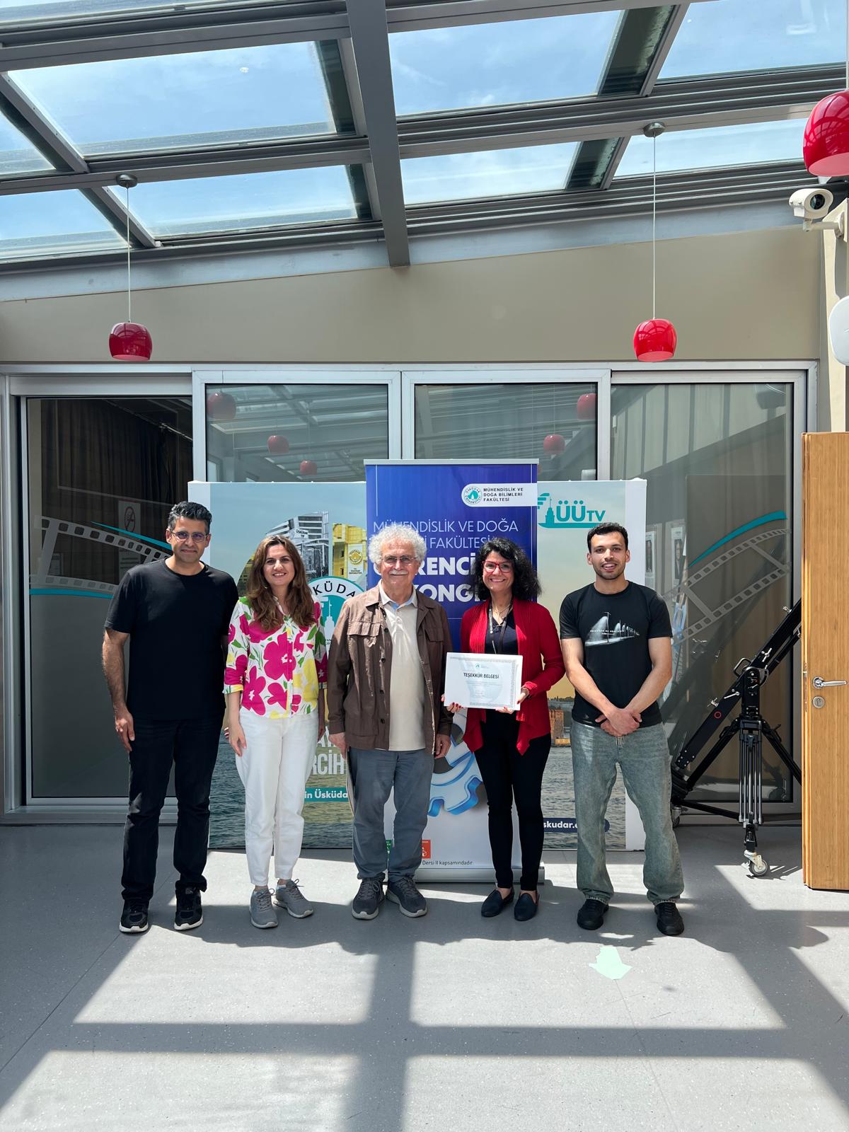 1st Place Certificate &mdash; Üsküdar University